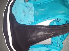 Unloading in my roomates thong