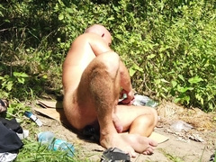 meaty Bum sex Beads outdoor - Assfuck Nut sack Chain in the ruined fuckhole