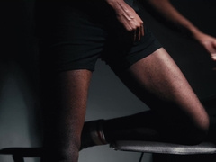 Humungous Black Man-Meat Pulls Out Mountainous Cumshower