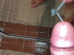 Cumming on the mirror