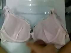 bra pink cum