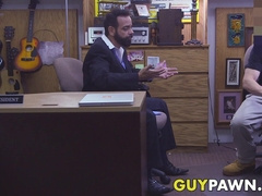 Desperate Latino pawnee fucks broker for extra cash