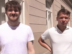 Czech threesome ends with a huge facial