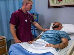 Hairy hunk Drew Sebastian fucked by his doctor, Jack Vidra