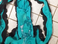 Big load on wife's panties.