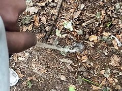 Pissing in the forest