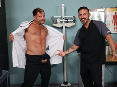 The doctor and the patient are ready for a creampie