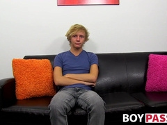 Twunk likes cute dialogue before masturbating his immense lollipop