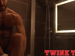 TwinkTop Mischievous Milo Miles sports giant beef whistle for killer fur covered DILF coach
