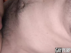Hunk officer Papi Marcos disciplines cute Ander Wolfson by ass pounding him