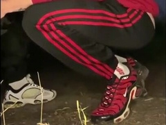 Boys plow all night in the underpass, park , railway station