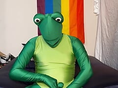 Naughty spandex Frog