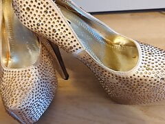 Pair 5 of 20 - Super High Gold Platforms Cummed