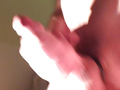Stroking my cock while watching gay porn.
