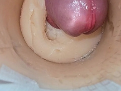 Camera deep inwards cock-squeezing snatch seizes massive spunk flow
