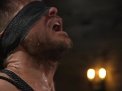 Intense beating and whipping for a male slave that craves cock in the ass