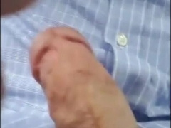 Jerking off on the busBig Cum Shot