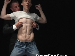 Attractive homo Dylan Tides masturbates while I dildo drill his ass