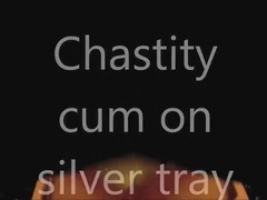 cum on silver tray crossdress prostate massager