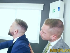 Suited Apolo Adri shoved the tight asshole of muscular Dan Tyser