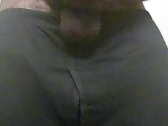 Thug jacking off huge BBC in front of brothers wife she loves my big black cock