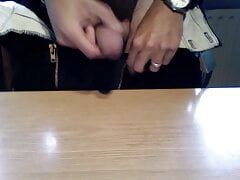 Quick Cum on Kitchen Table