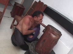 Old Fat and Small Daddy Get His Ass Fucked by Huge Latino Dick
