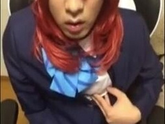 Chinese Crossdresser Milks Solo