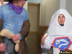 IR costume play homosexuals asstoying and assfuck sesh in office