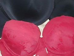Cuming on two of my bras