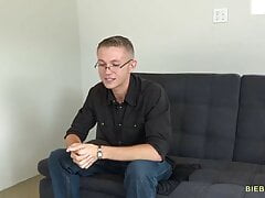 Bored student jerks off his dick for you