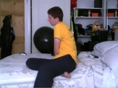 Undressing humping big balloon inflatable cum 3