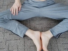 I give my skinny feet an oily rubdown