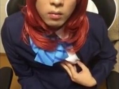 Asian CD Masturbating