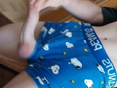 Crazy Son Milks His XXL Fuckpole When Father Is Not Home