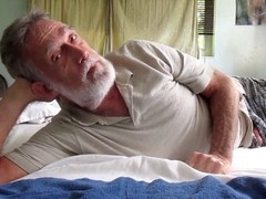 Hairy dad Mrhairygardener enjoys a solo jerk-off session and relishes in his cum