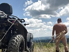 Dad shows Sonn what guys do in the mountains