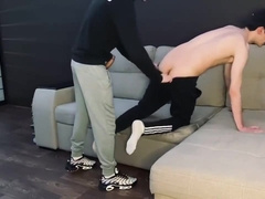 Stud Went To A Gay teen 18+ Friend And Fucked Him Hard Bareback In Nike Sneakers