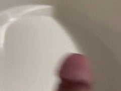 Fat cock wanked and cumming.