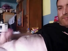 Daddy bear stroking on bed