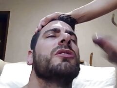 2 thick loads over his face