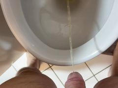 Pissing with a semi-stiff