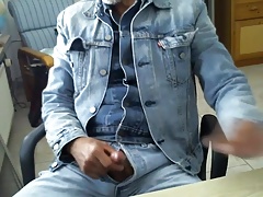 A mess on his jeans