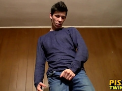 Cooper Reeves takes a piss after a nice solo stroke