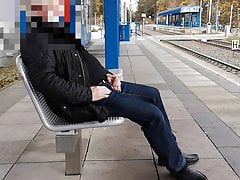 Jerk off at the train station 2