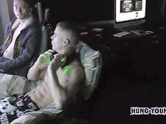 Fun flirty video game session turns into steamy gay action with hungyoungbrit Josh