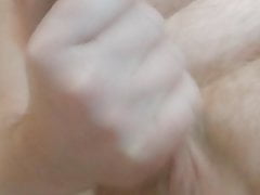 Wanking in the bathroom until the sperm comes