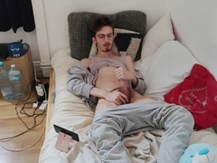 Stroking off while witnessing pornography flick