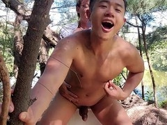 Asian cumming, gay porn, twink cock