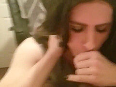 CD Kelsey providing a slower fellatio before swallowing his load